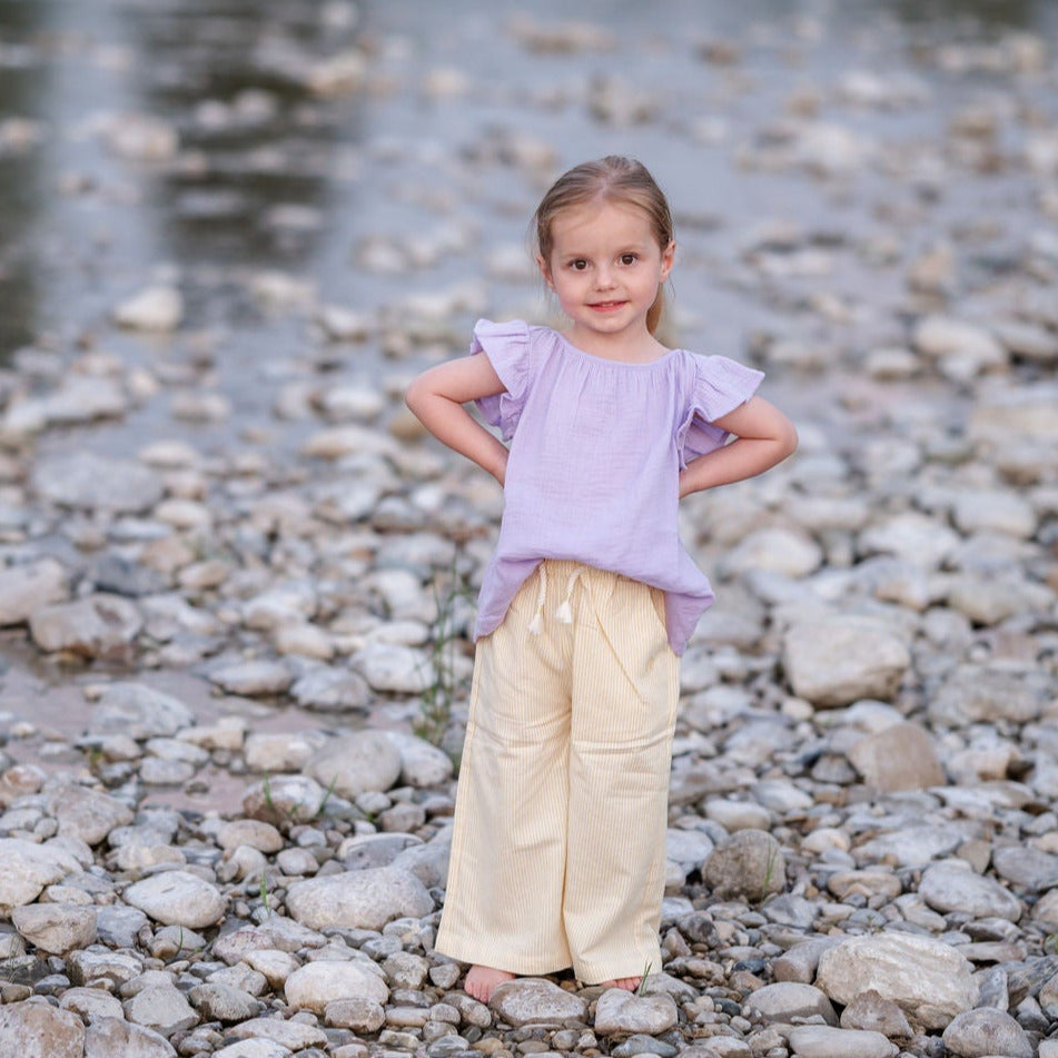 weite Sommerhose mit Paperbagbund