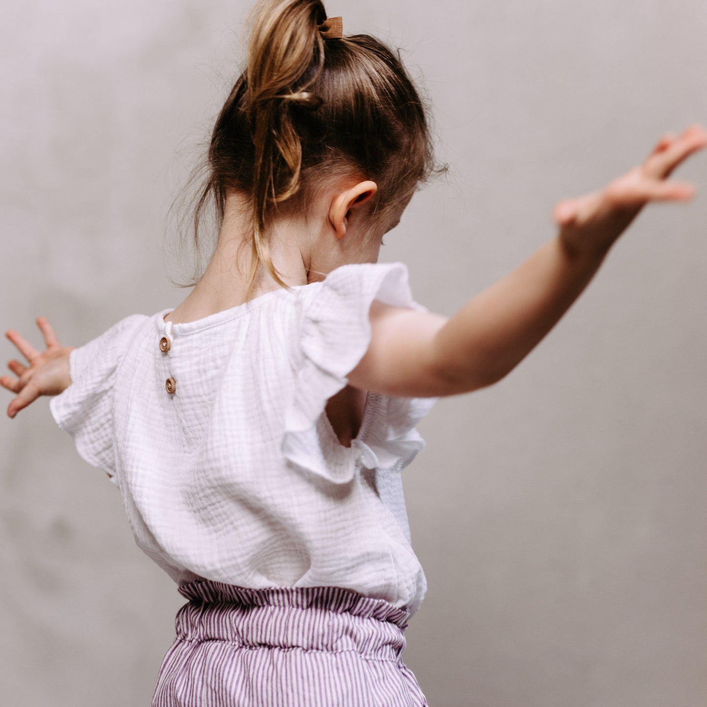 weiße Musselinbluse Mädchen