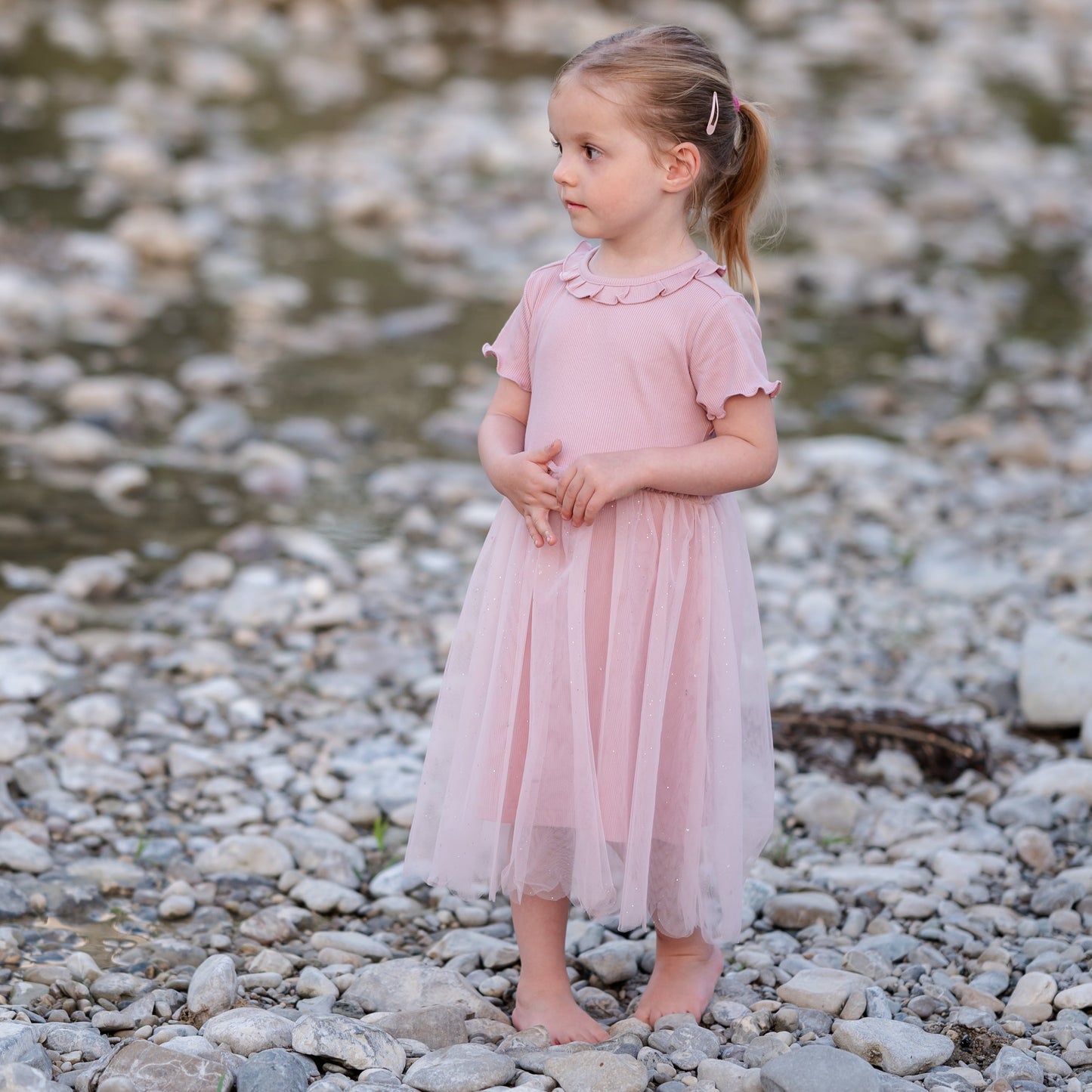 sommerliches Tüllkleid aus Bambus