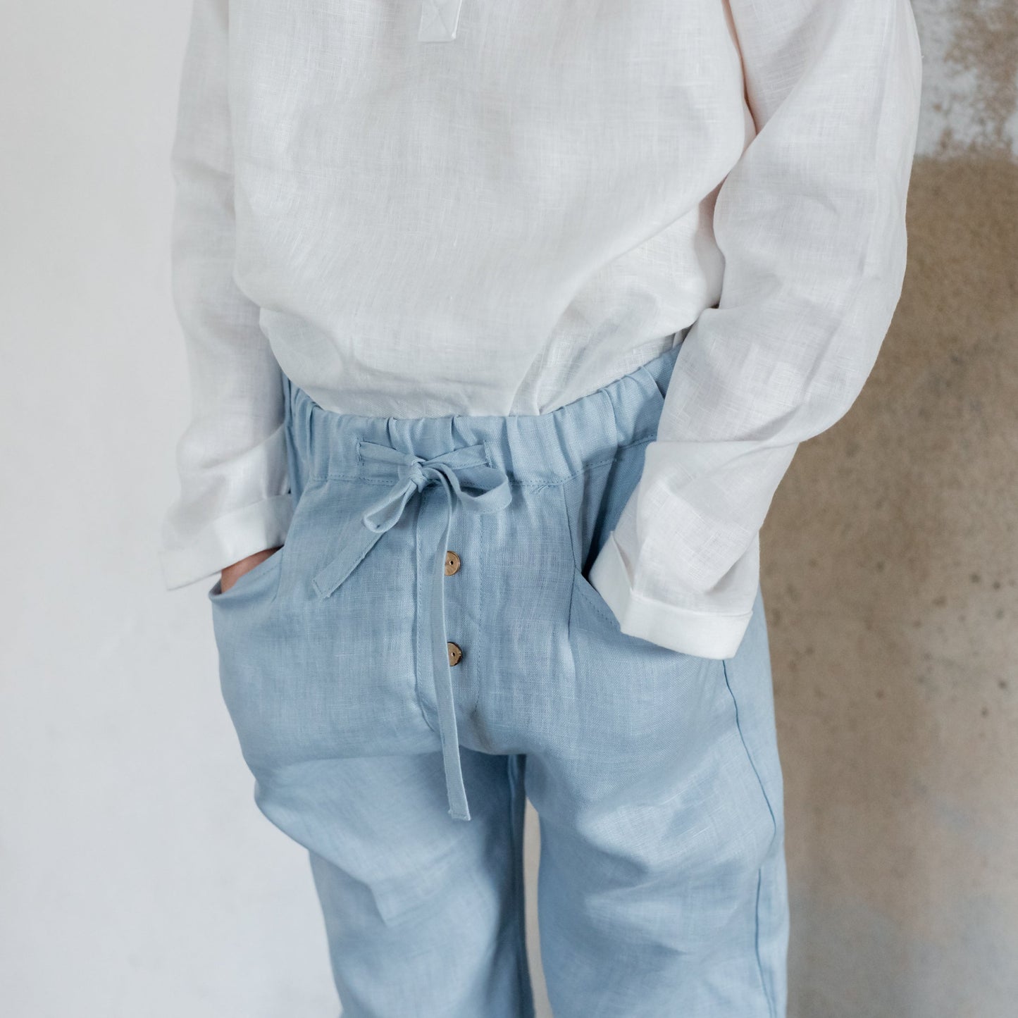 Leinenhose blau Jungs