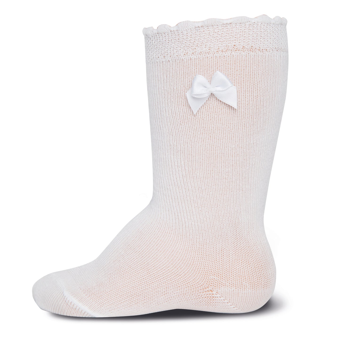 Kniestrumpf mit Satinschleifchen