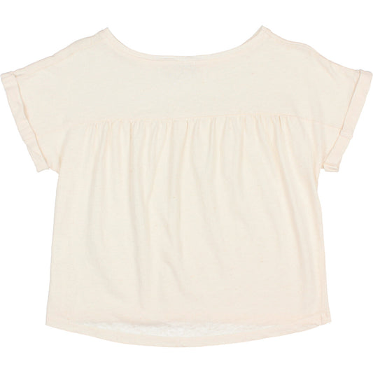Mädchen T-shirt creme, talc, Buho