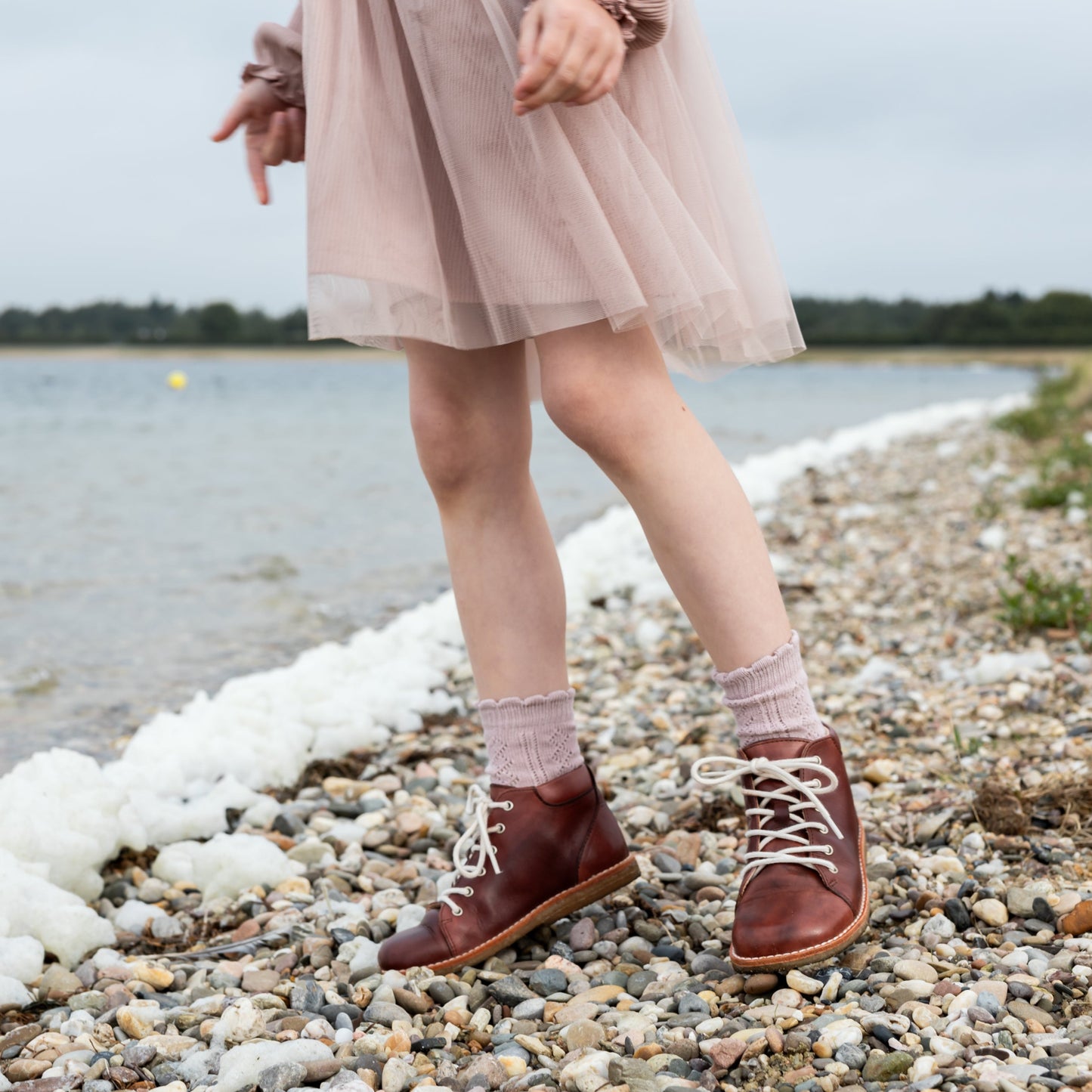 Tüllkleid Mädchen mauve