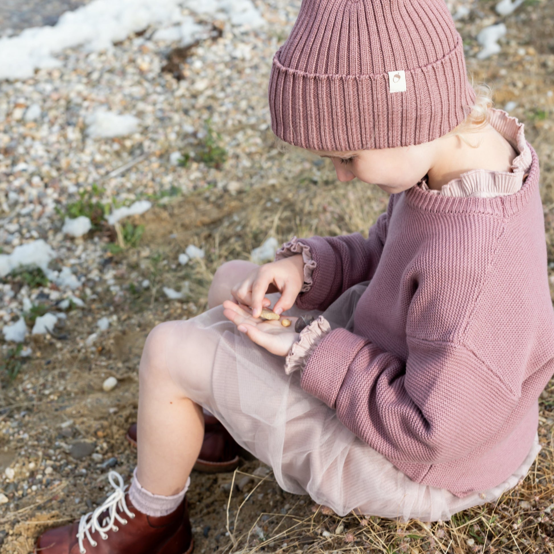 Tüllkleid Mädchen mauve