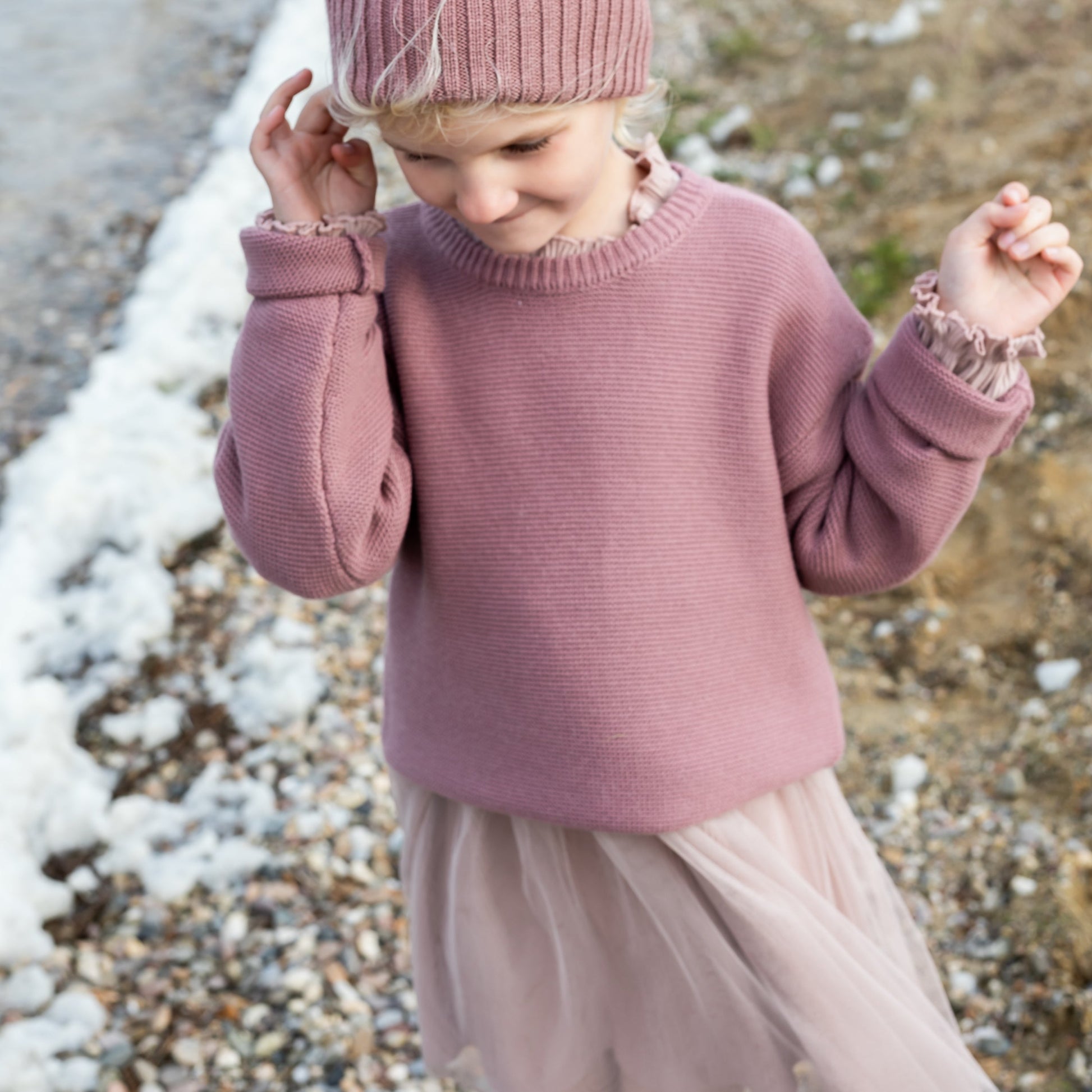 Tüllkleid Mädchen mauve