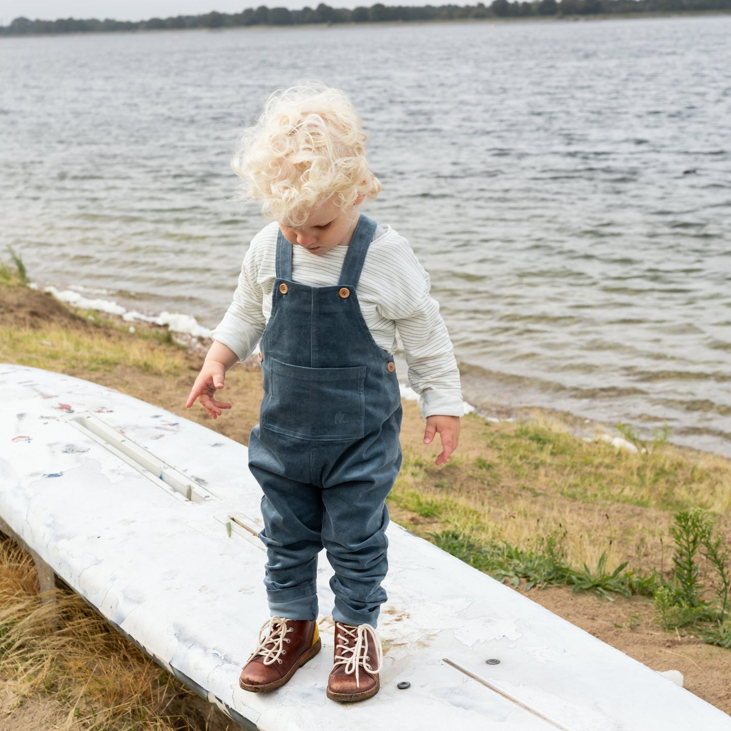 Cordlatzhose Kinder blau