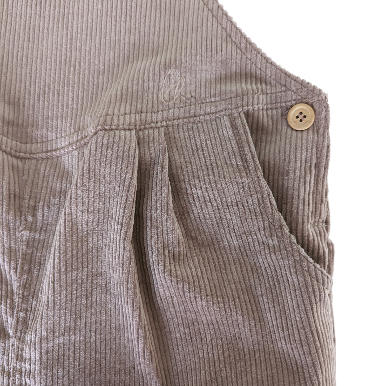 Cord Latzhose mit Rüschenträger