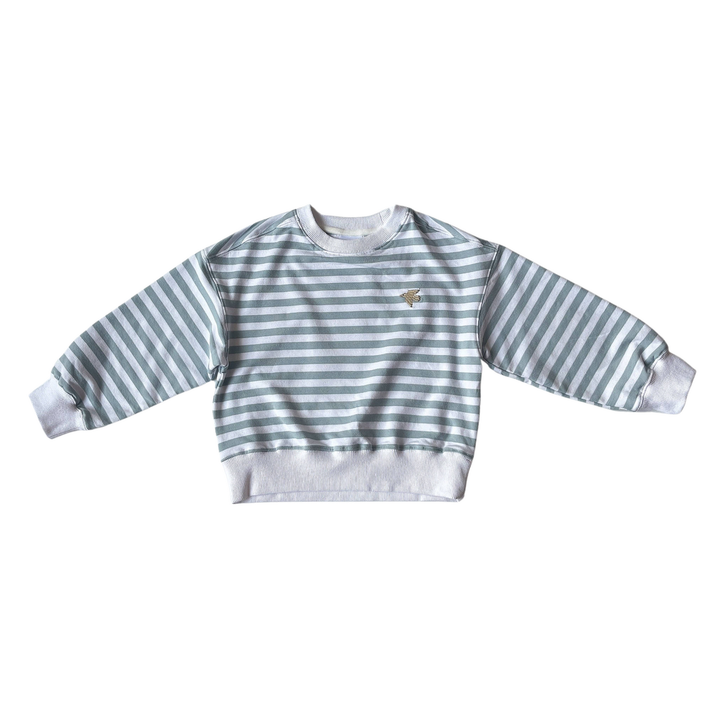 weiches Streifensweatshirt mit Stickerei "Möve"
