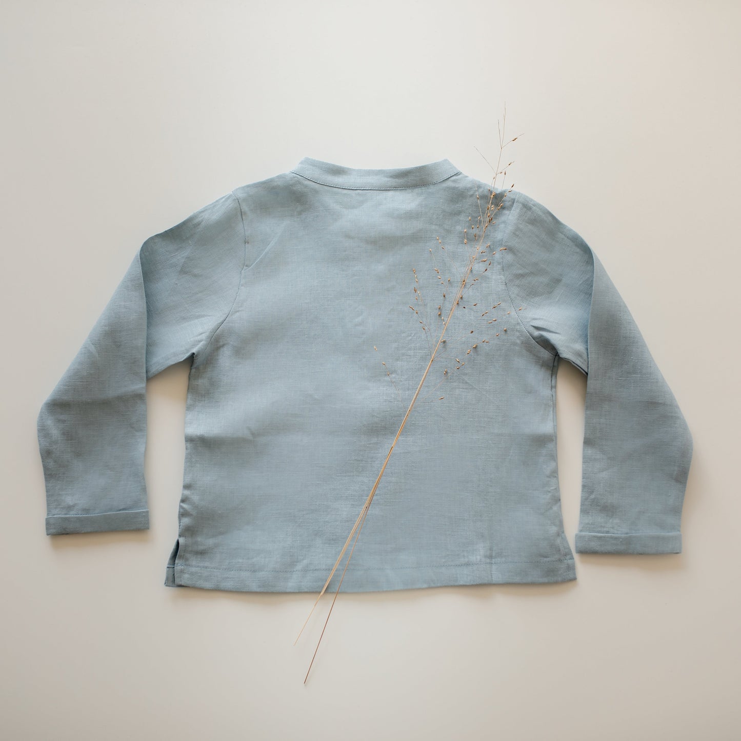 Leinenhemd Jungen blau back