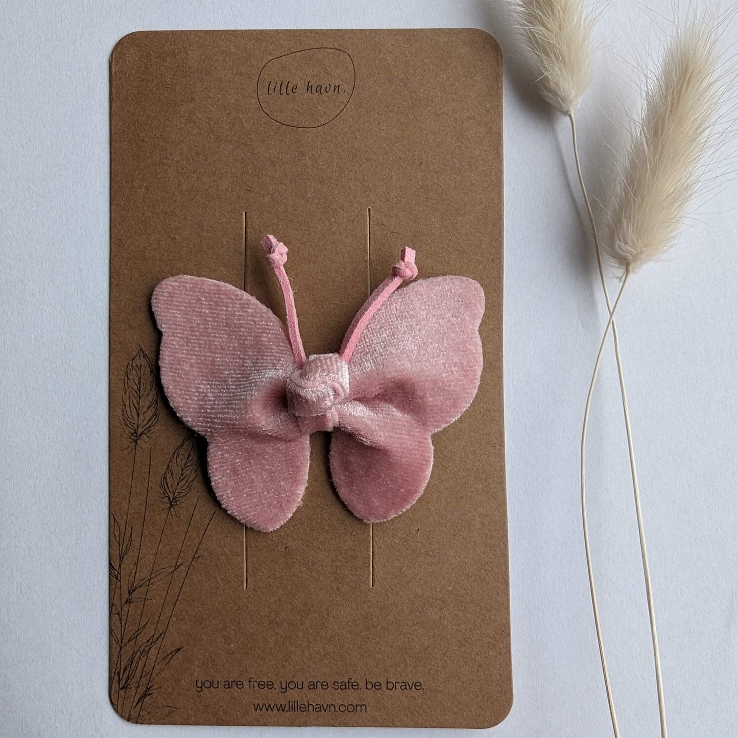 Haarspange mit rosa Schmetterling