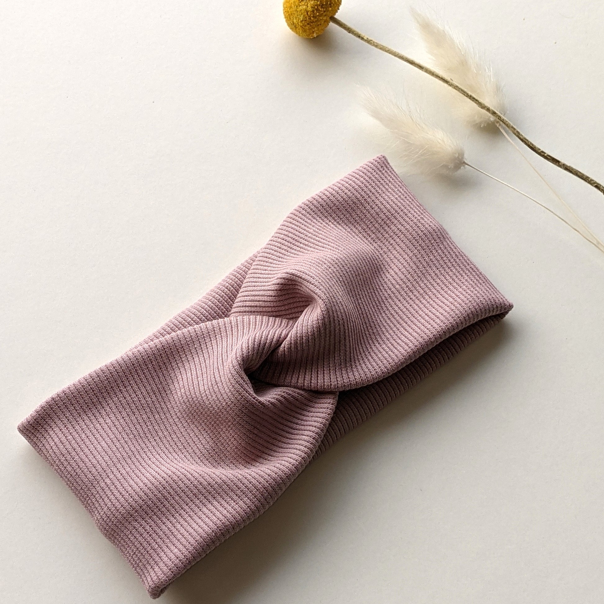 Stirnband Rib rosa
