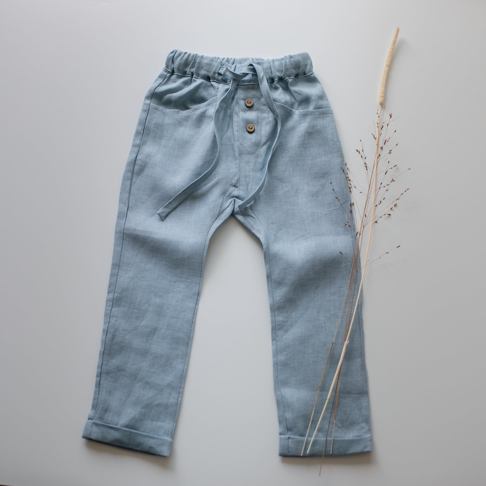 Leinenhose Kinder blau