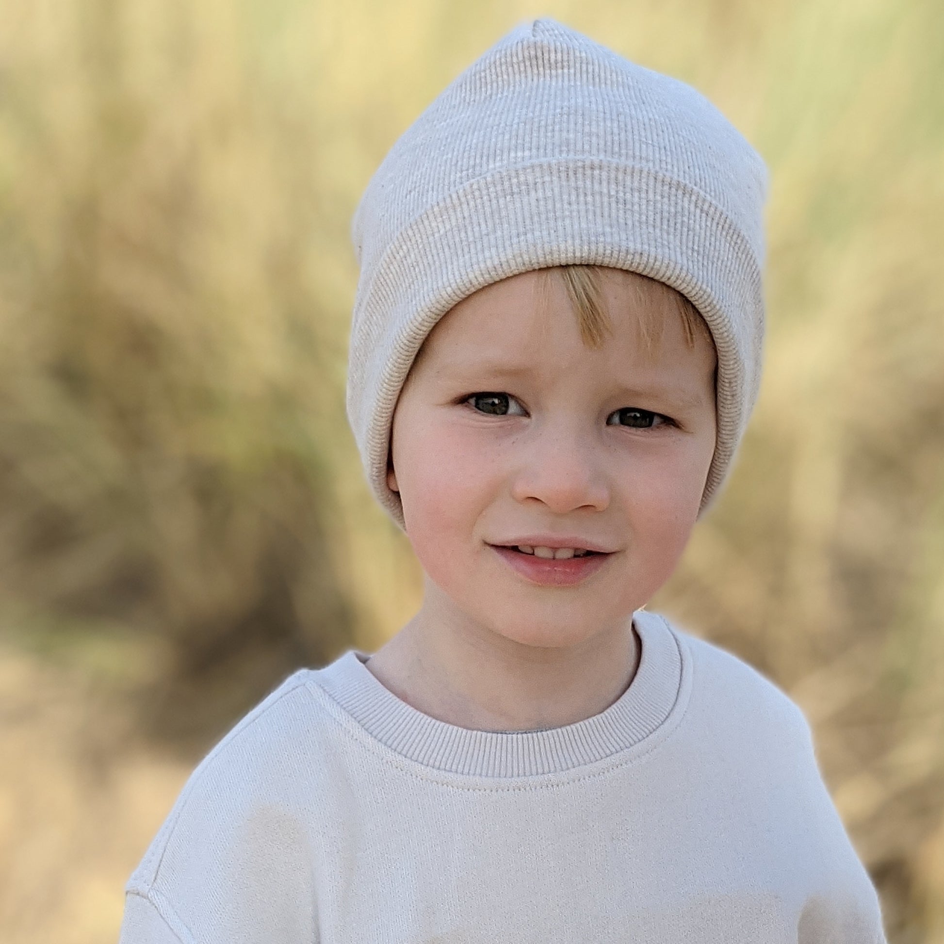 Rib Mütze Beanie beige