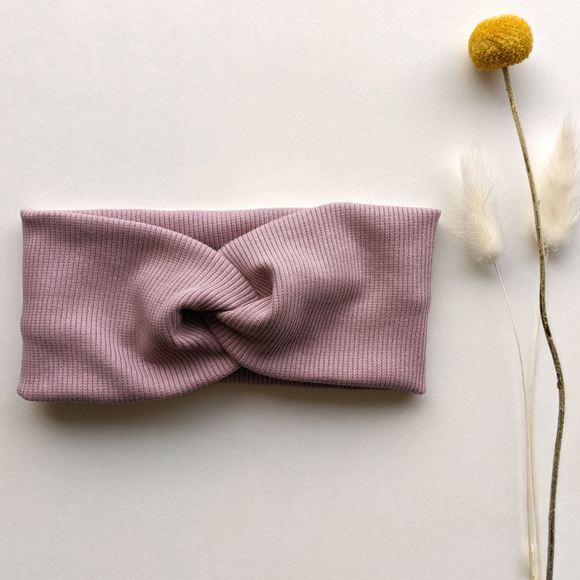 Stirnband Rib rosa