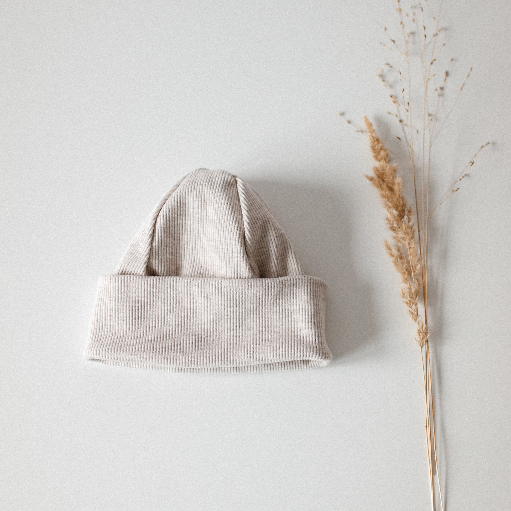 Rib Beanie Mütze beige
