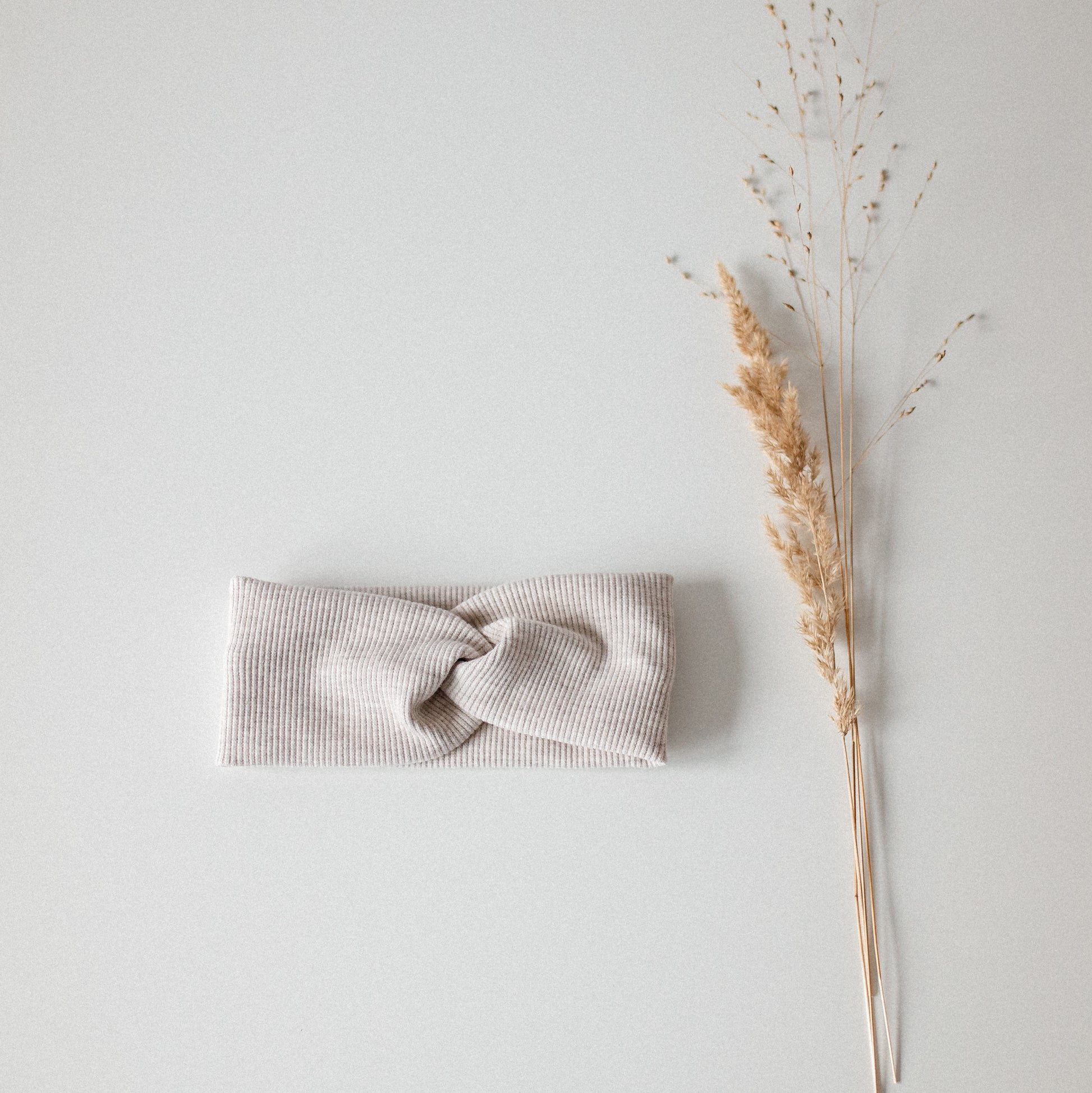 Stirnband Rib beige